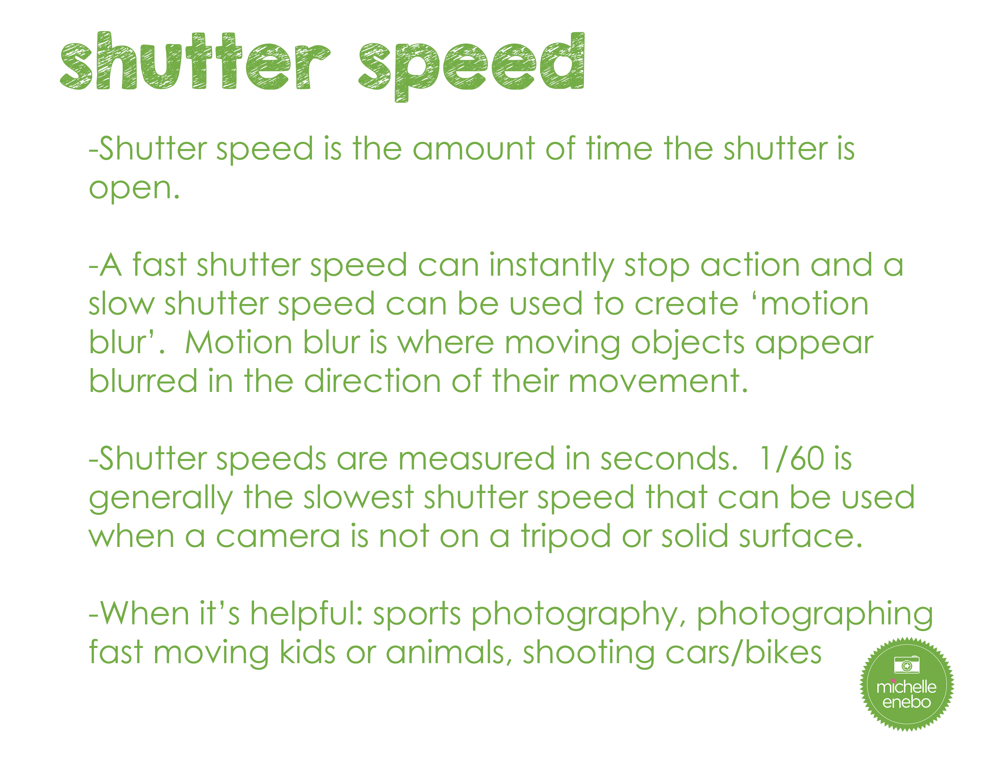 shutter speed