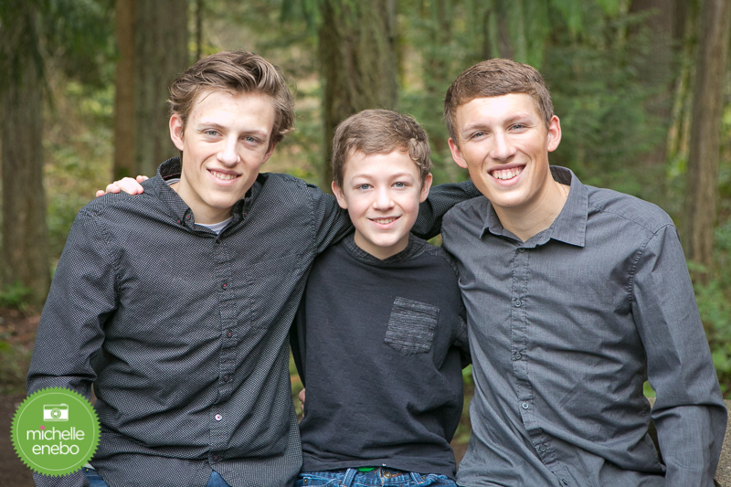 Three teen boys